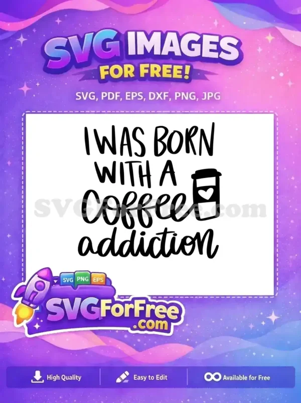 Free Coffee Cup Free Addiction Quote Silhouette Free SVG