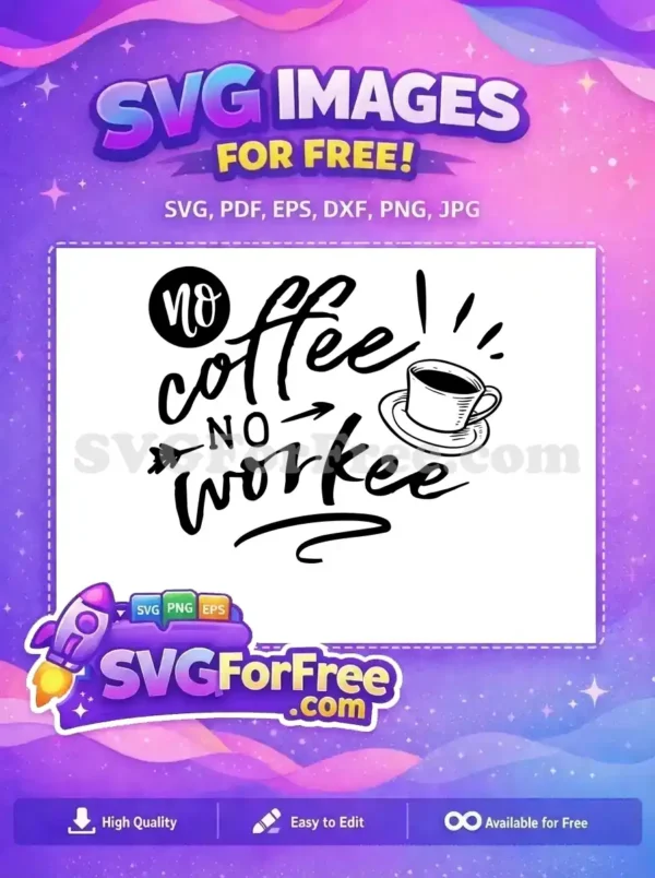 Free funny quote Free coffee cup silhouette design Free SVG Free funny quote Free coffee cup silhouette design Free SVG