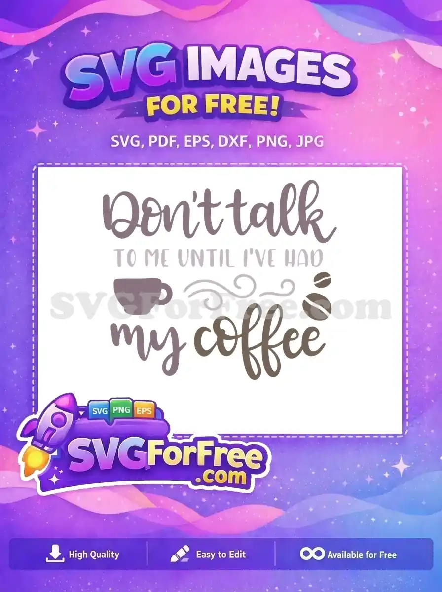 Free Coffee Quote Free Cup Beans Coffee Lover Free SVG