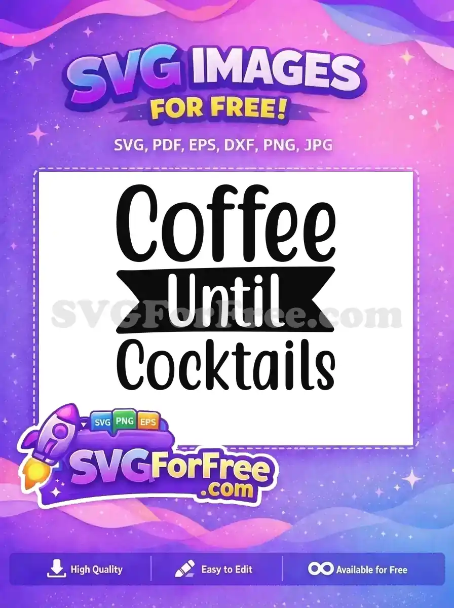 Free Black Coffee Saying Free Cocktails Humor Design Coffee Quotes Silhouette Free SVG