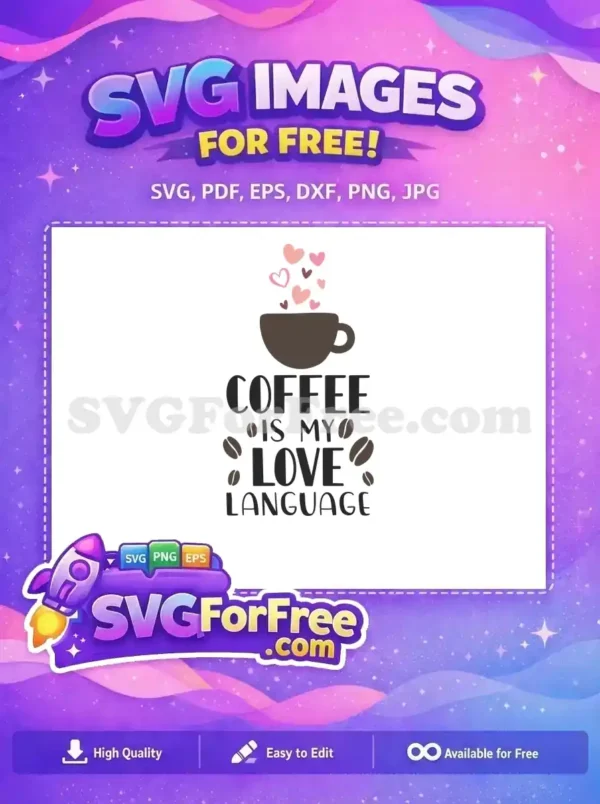 Free Pink Hearts Free Brown Coffee Coffee Quotes Silhouette Free SVG