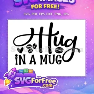 Free Black Script Hug Free Coffee Beans Heart Mug Quote Free SVG Free Black Script Hug Free Coffee Beans Heart Mug Quote Free SVG