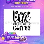 Free Life Free Steaming Beans Coffee Quotes Silhouette Free SVG - Instant Download