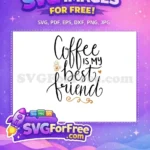 Free warm coffee cup Free elegant script quote Coffee Quotes Silhouette Free SVG - Instant Download