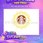 Free Starbucks Siren Free Yellow Mandala Coffee Free SVG - Instant Download