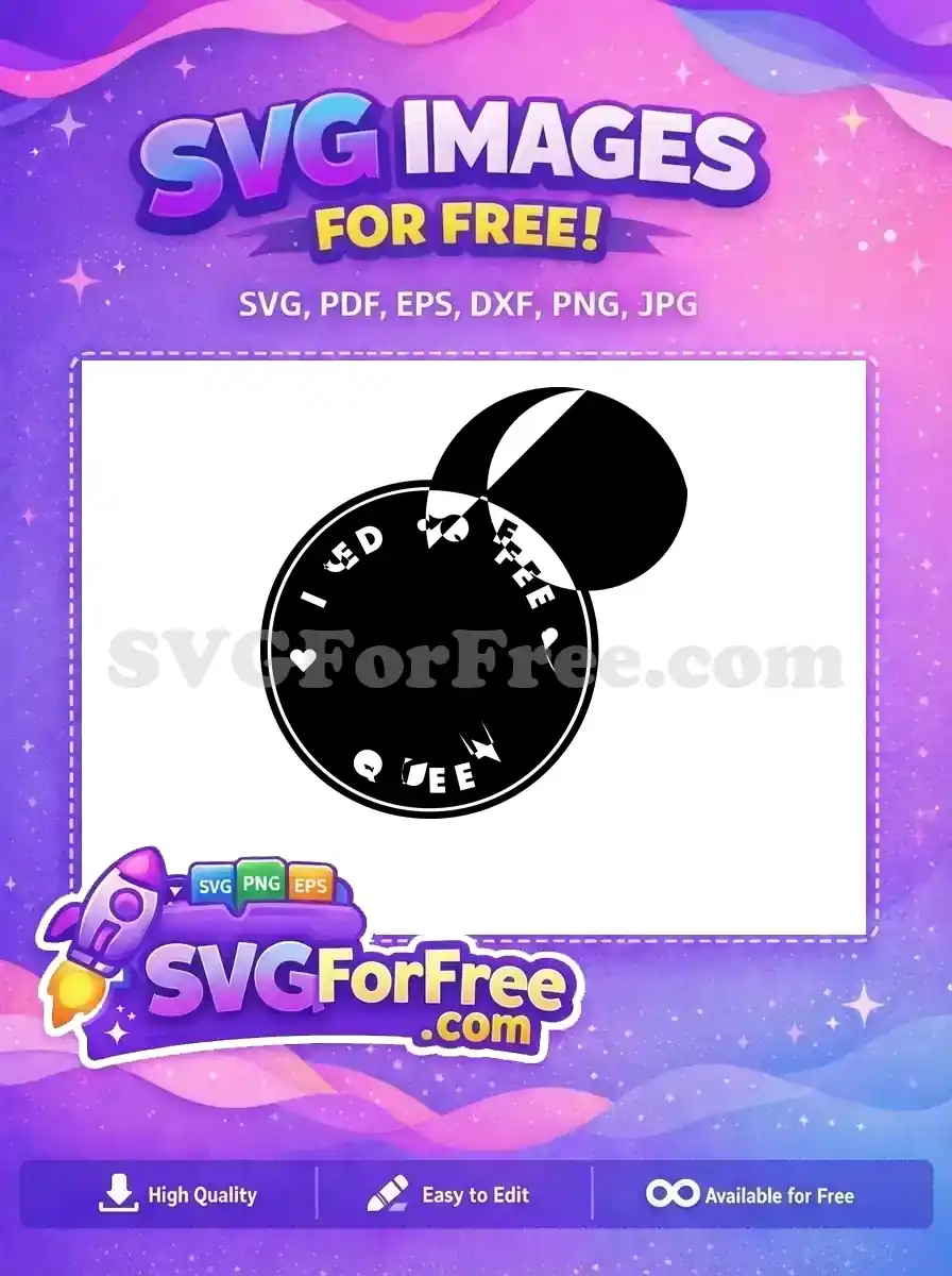 Free Black White Heart Free Coffee Queen Coffee Free SVG