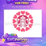 Free Serene Starbucks Siren Free Pink Heart Frame Coffee Free SVG - Instant Download