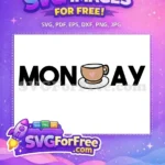 Free Brown Heart Coffee Free Monday Morning Design Coffee SVG Free SVG - Instant Download