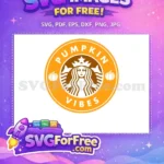 Free Serene Siren Crown Free Orange Pumpkins Starbucks Coffee Free SVG - Instant Download