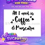 Free Coffee Mascara Free Black Script Hearts Coffee Free SVG - Instant Download