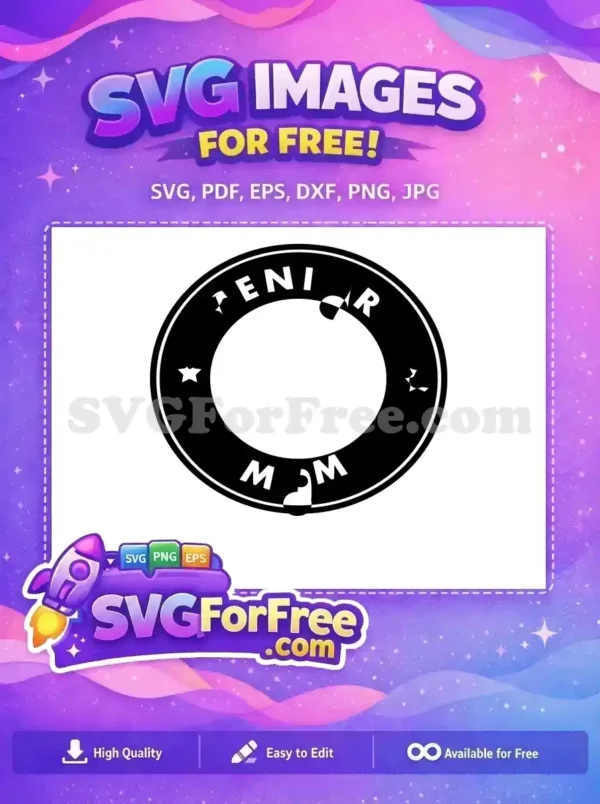 Free Black White Senior Mom Free Round Star Badge Coffee Free SVG Free Black White Senior Mom Free Round Star Badge Coffee Free SVG