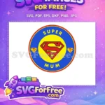 Free Super Mum Logo Free Coffee Design Superman Colors Free SVG - Instant Download