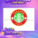 Free Teacher Fuel Red Yellow Free Siren Apple Coffee Free SVG - Instant Download