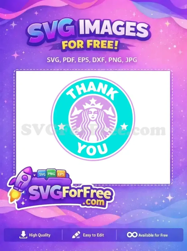 Free Purple Siren Free Coffee Thanks Starbucks Free SVG
