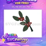 Free Lush Green Leaves Free Vibrant Red Berries Coffee Shop Decoration Free SVG - Instant Download