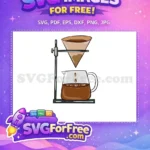 Free Coffee Pour Free Glass Carafe Coffee Decor Free SVG - Instant Download