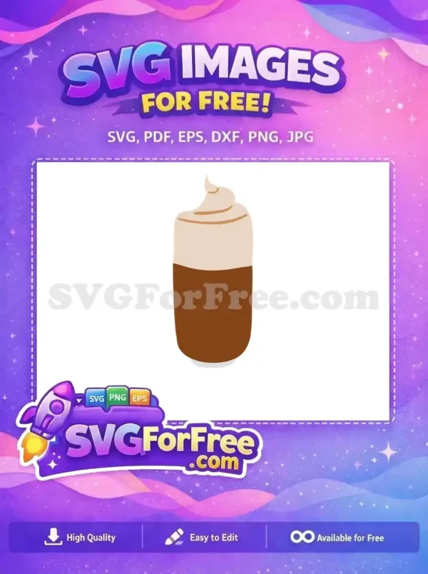 Free Rich Coffee Free Swirled Cream Decoration Free SVG Free Rich Coffee Free Swirled Cream Decoration Free SVG