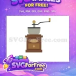 Free Vintage Grinder Free Wood Metal Coffee Decor Free SVG - Instant Download