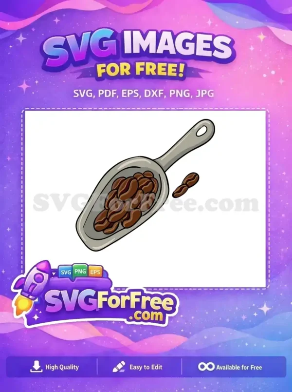 Free Roasted Free Scoop Coffee Shop Decoration Free SVG