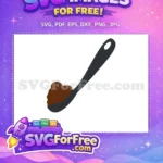 Free Brown Coffee Grounds Free Dark Spoon Coffee Shop Decoration Free SVG - Instant Download