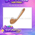 Free Brown Wooden Ladle Free Coffee Grounds Scoop Coffee Shop Decoration Free SVG - Instant Download
