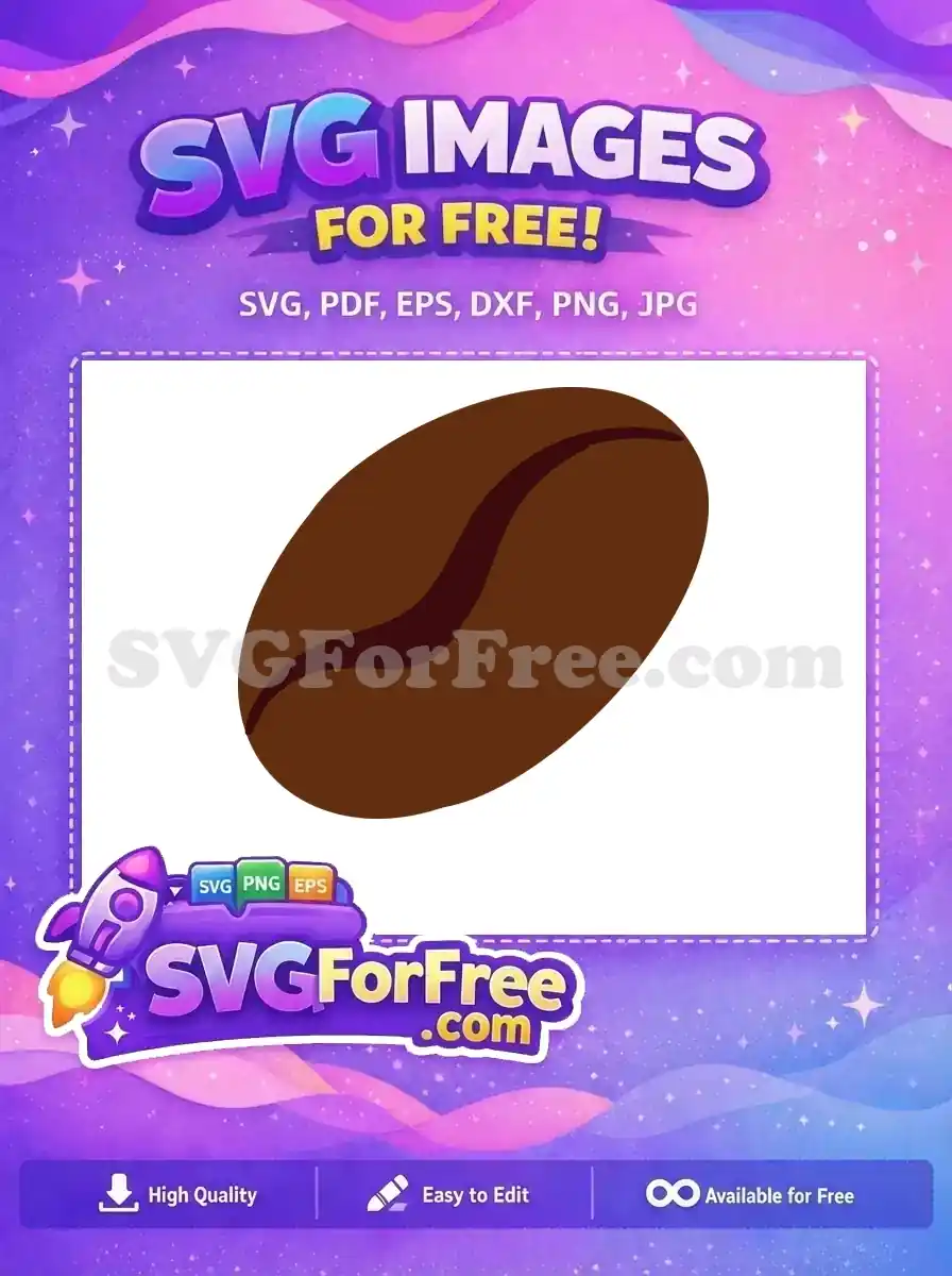 Free Brown Bean Free Dark Crevice Coffee Decor Free SVG