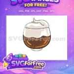 Free Layered Coffee Free Swirled Cream Coffee Shop Decoration Free SVG - Instant Download