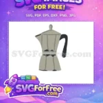Free grey Moka Free black handle Shop Decor Free SVG - Instant Download