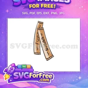 Free Brown Sugar Free Doodle Sweetener Coffee Shop Decor Free SVG