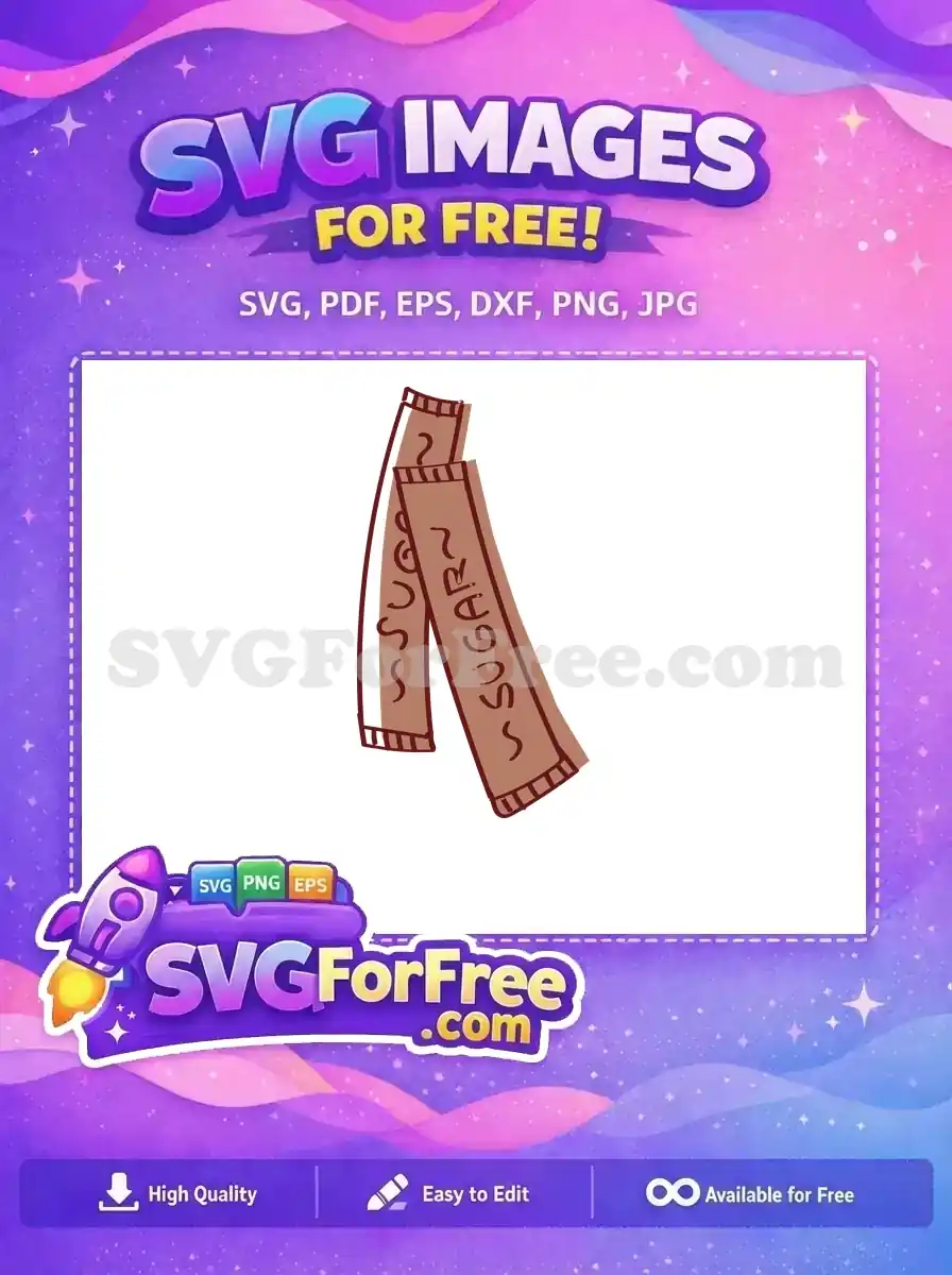 Free Brown Sugar Packets Free Cafe Kitchen Item Coffee Shop Decoration Free SVG