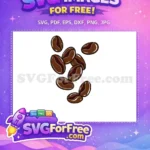 Free Brown Roasted Free Shiny Striped Coffee Shop Decoration Free SVG - Instant Download