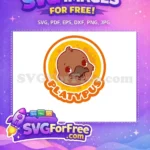 Free Happy Brown Platypus Free Colorful Animal Icon Free SVG - Instant Download