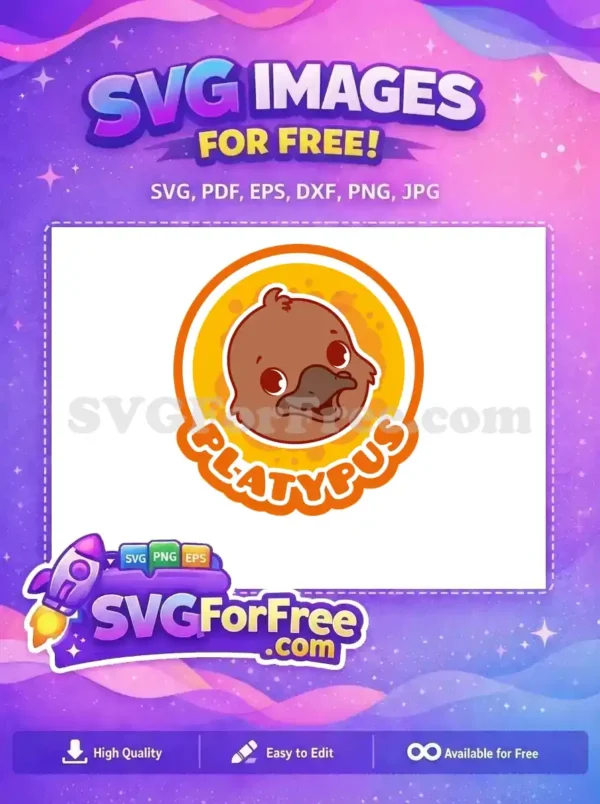 Free Happy Brown Platypus Free Colorful Animal Icon Free SVG