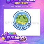 Free Happy Green Crocodile Free Cartoon Icon Style Colorful Animal Free SVG - Instant Download