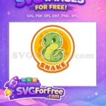 Free Green Snake Free Happy Coiled Animal Icon Free SVG - Instant Download