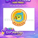 Free Cute Colorful Parrot Free Happy Bird Icon Animal Icons Free SVG - Instant Download