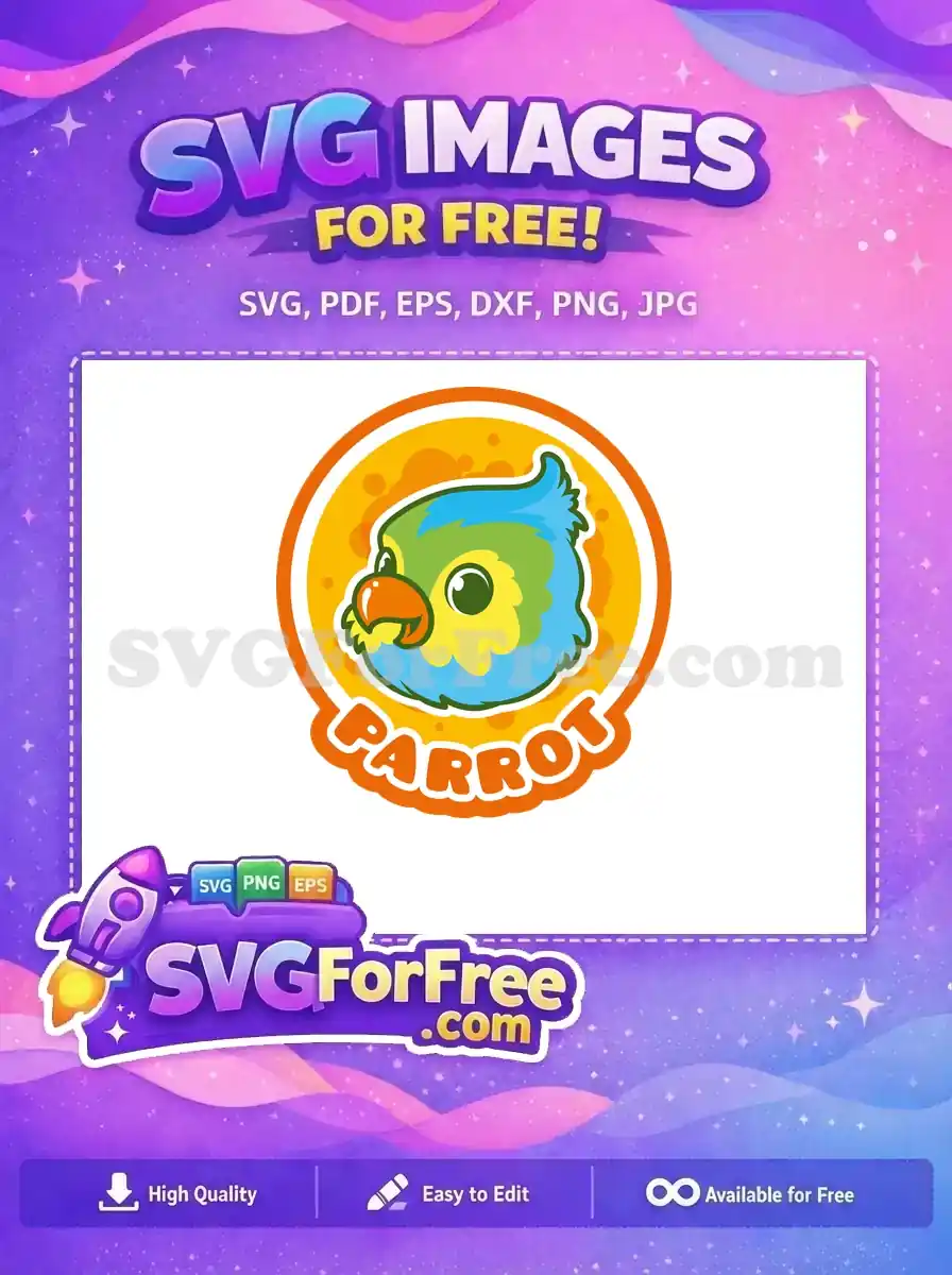 Free Cute Colorful Parrot Free Happy Bird Icon Animal Icons Free SVG