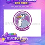 Free Happy Heron Free Orange Beak Colorful Animal Icons Free SVG - Instant Download