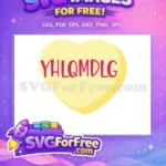 Free Yellow Heart Free Pink YHLQMDLG Bad Bunny Free SVG - Instant Download