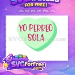 Free Green Heart Free Pink Text Bad Bunny Free SVG - Instant Download