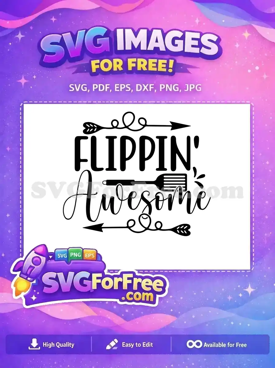 Free Black Spatula Free Flippin' Awesome Cooking Quotes Free SVG