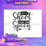 Free Black Script Free Lick Spoon Cooking Quotes Free SVG - Instant Download