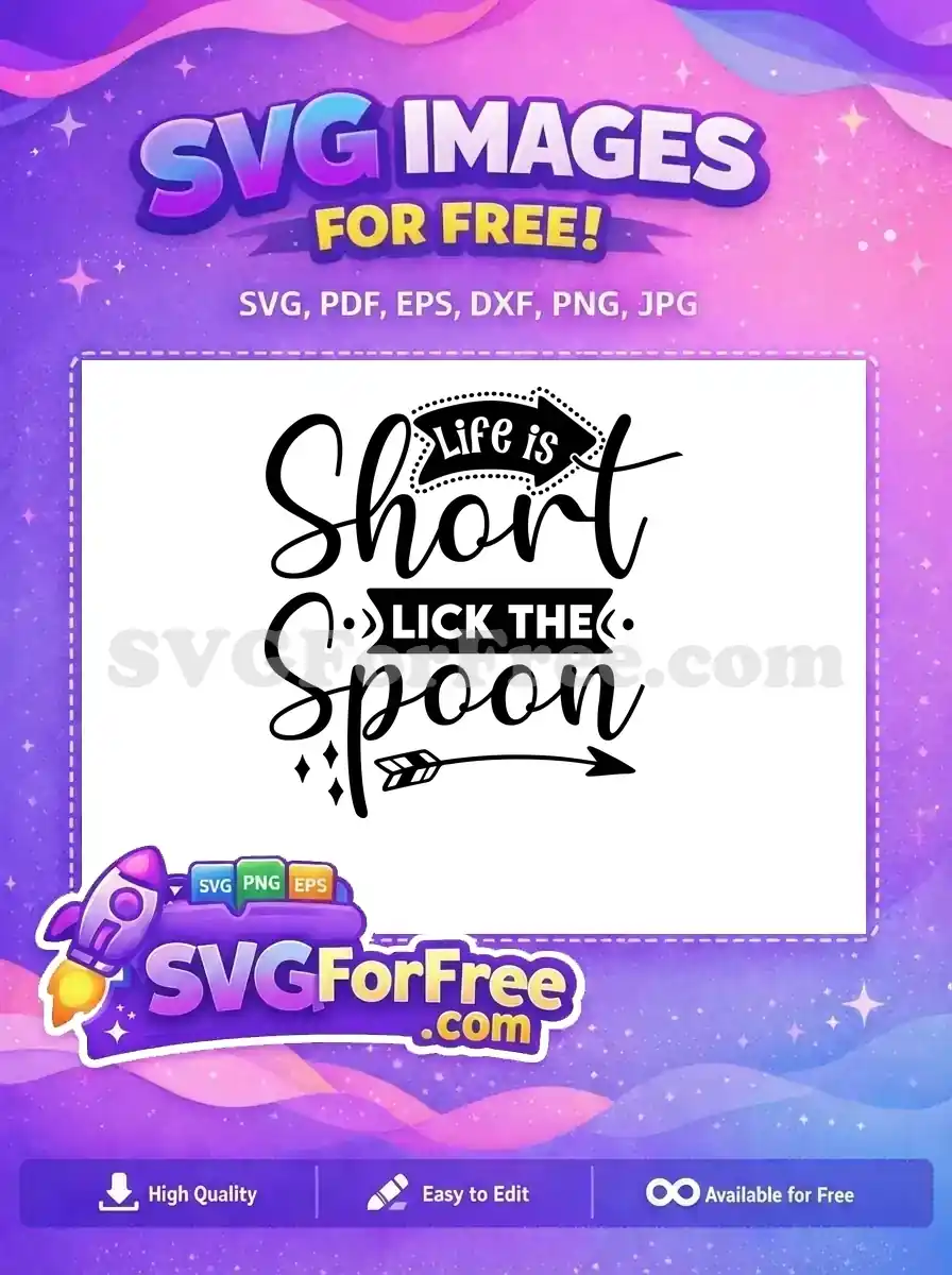 Free Black Script Free Lick Spoon Cooking Quotes Free SVG