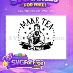 Free Happy Barista Free Tea Pouring Peace Quote Free SVG - Instant Download