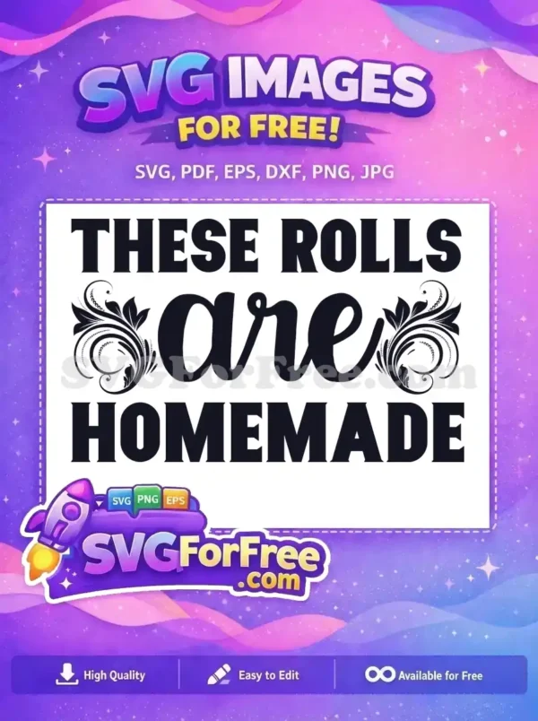 Free Homemade Baking Quote Free Elegant Swirls Cooking Lover Free SVG