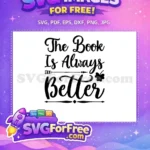 Free Book Always Better Quote Free Arrow Shamrock Decor Reading Lover Free SVG - Instant Download