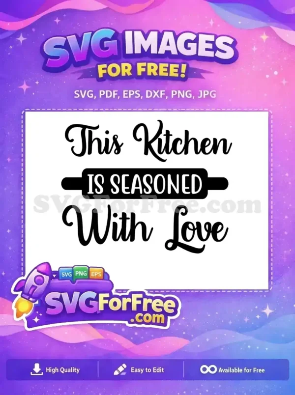 Free Kitchen Love Free Rolling Pin Cooking Quotes Free SVG
