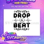 Free Bold Drop Beat Free Heartbeat Line Music Free SVG - Instant Download
