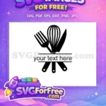 Free Cooking Utensils Monogram Free Personalized Chef Quote Kitchen Decor Free SVG - Instant Download