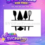 Free Spatula Whisk Free Baking Tools Cooking Quotes Free SVG - Instant Download